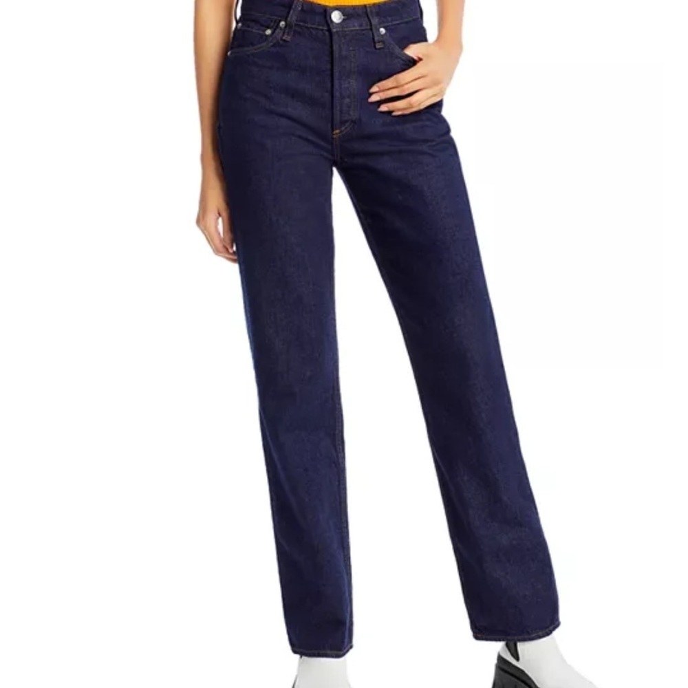 NWT Rag & Bone Alex High Rise Straight Leg Jeans in Rinse Size 34